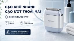 Máy cạo râu khô và ướt Flyco F8VN Bạc - Giá rẻ nhất hôm nay - Ảnh 3