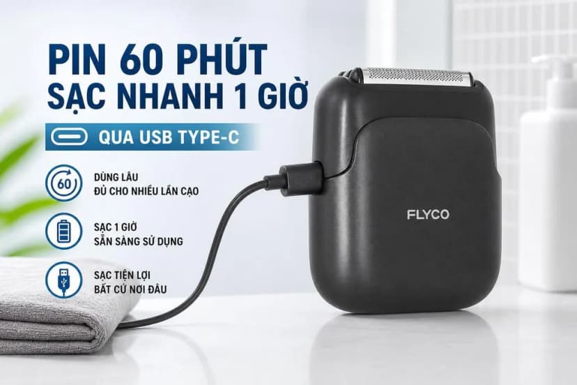 Máy cạo râu khô và ướt Flyco FS685VN - Giá rẻ nhất hôm nay - Ảnh 5