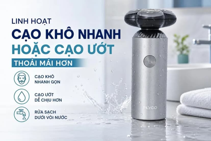 Máy cạo râu khô và ướt Flyco FS965VN - Giá rẻ nhất hôm nay - Ảnh 3