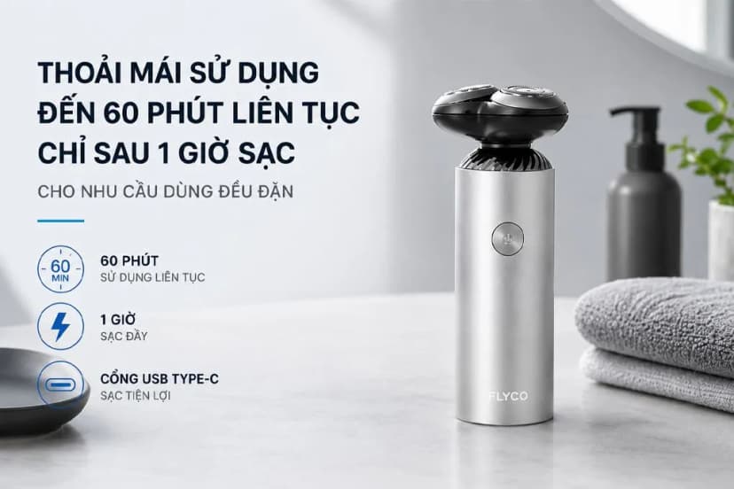 Máy cạo râu khô và ướt Flyco FS965VN - Giá rẻ nhất hôm nay - Ảnh 4