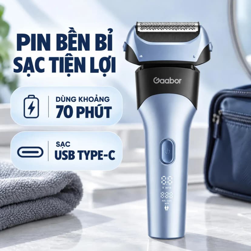 Máy cạo râu khô và ướt Gaabor ER-T02A - Giá rẻ nhất hôm nay - Ảnh 4