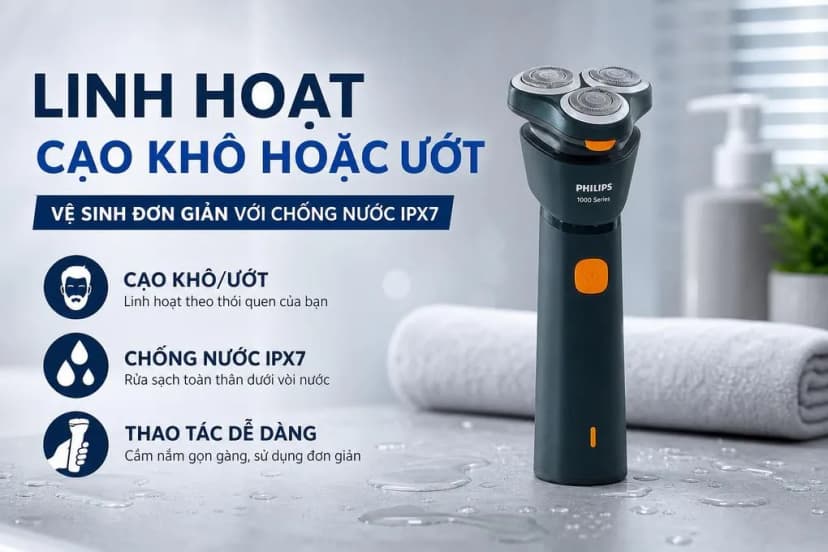 Máy cạo râu khô và ướt Philips S1882/00 - Giá rẻ nhất hôm nay - Ảnh 3