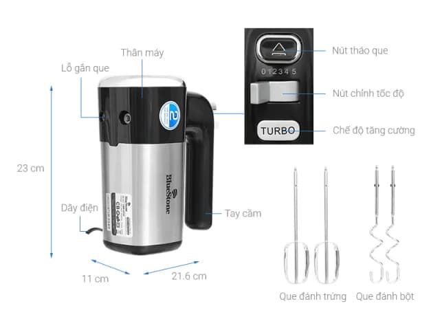 So sánh giá Máy đánh trứng BlueStone HMB-6338 rẻ nhất? - Ảnh 5