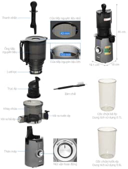 So sánh giá Máy ép chậm AVA SJ-051C - Tìm sản phẩm giá rẻ nhất - Ảnh 2