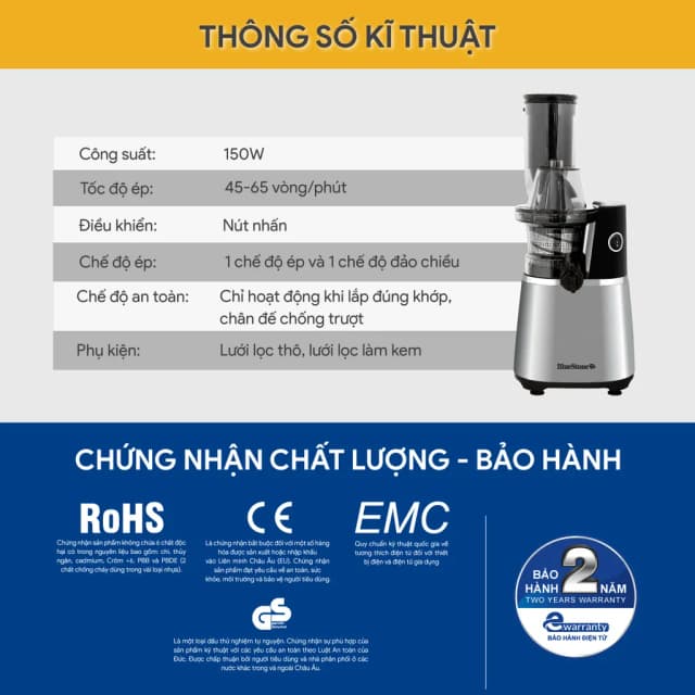 So sánh giá Máy ép chậm BlueStone SJB-6557 rẻ nhất? - Ảnh 16