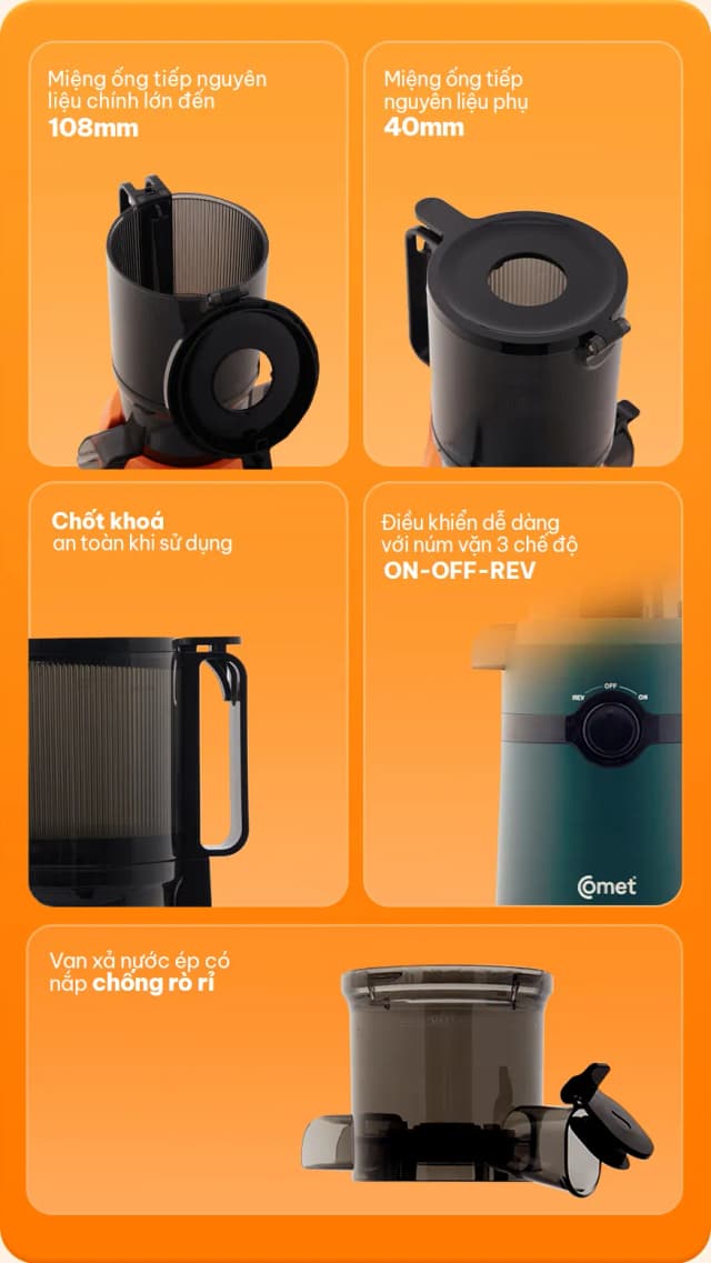 Top 1 so sánh giá Máy ép chậm Comet CM9616 - Tìm sản phẩm giá rẻ nhất - Ảnh 15