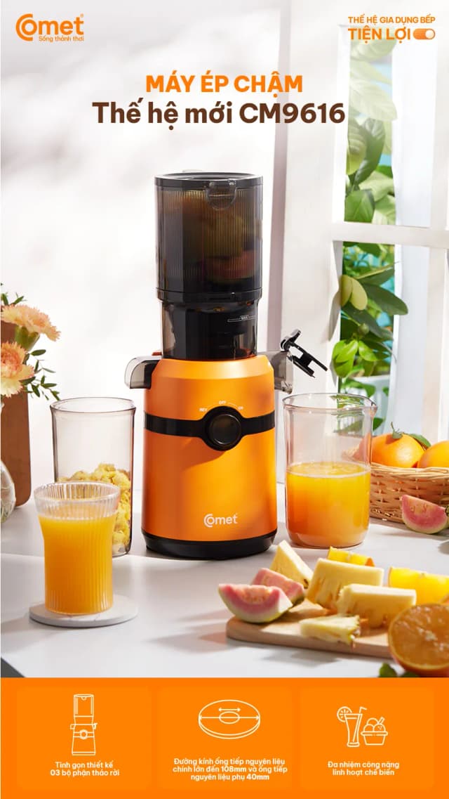 Top 1 so sánh giá Máy ép chậm Comet CM9616 - Tìm sản phẩm giá rẻ nhất - Ảnh 3
