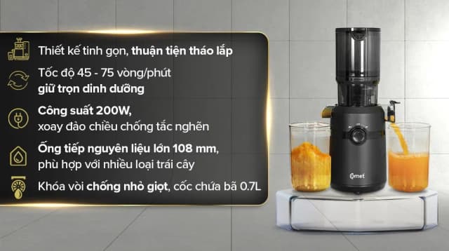Top 1 so sánh giá Máy ép chậm Comet CM9616 - Tìm sản phẩm giá rẻ nhất - Ảnh 8