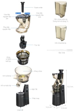 So sánh giá Máy ép chậm Crystal ZZJ821ML - Tìm sản phẩm giá rẻ nhất - Ảnh 4