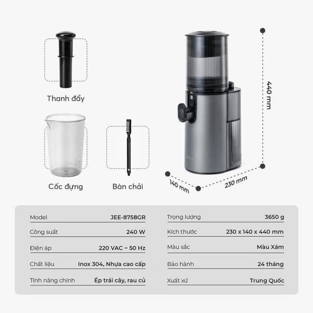 So sánh giá Máy ép chậm Elmich JEE-8758OB rẻ nhất? - Ảnh 13