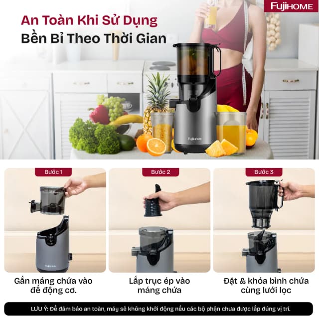 So sánh giá Máy ép chậm FUJIHOME SJ16 rẻ nhất? - Ảnh 2