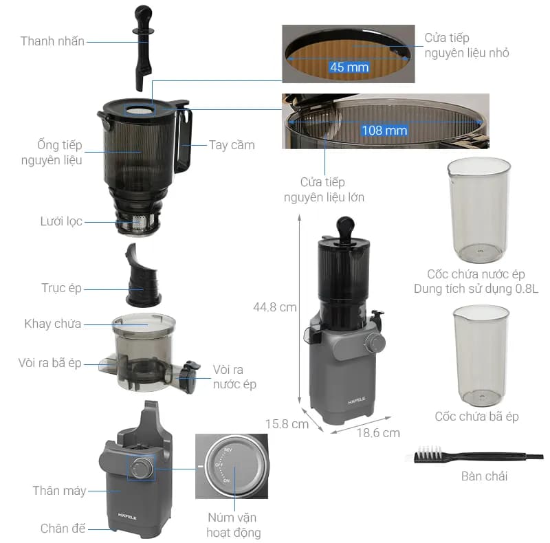 So sánh giá Máy ép chậm Hafele HS-J108SG (535.43.397) - Tìm sản phẩm giá rẻ nhất - Ảnh 16