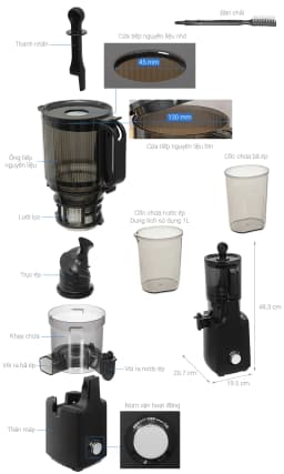 So sánh giá Máy ép chậm Hafele HS-J130SG (535.43.396) - Tìm sản phẩm giá rẻ nhất - Ảnh 13