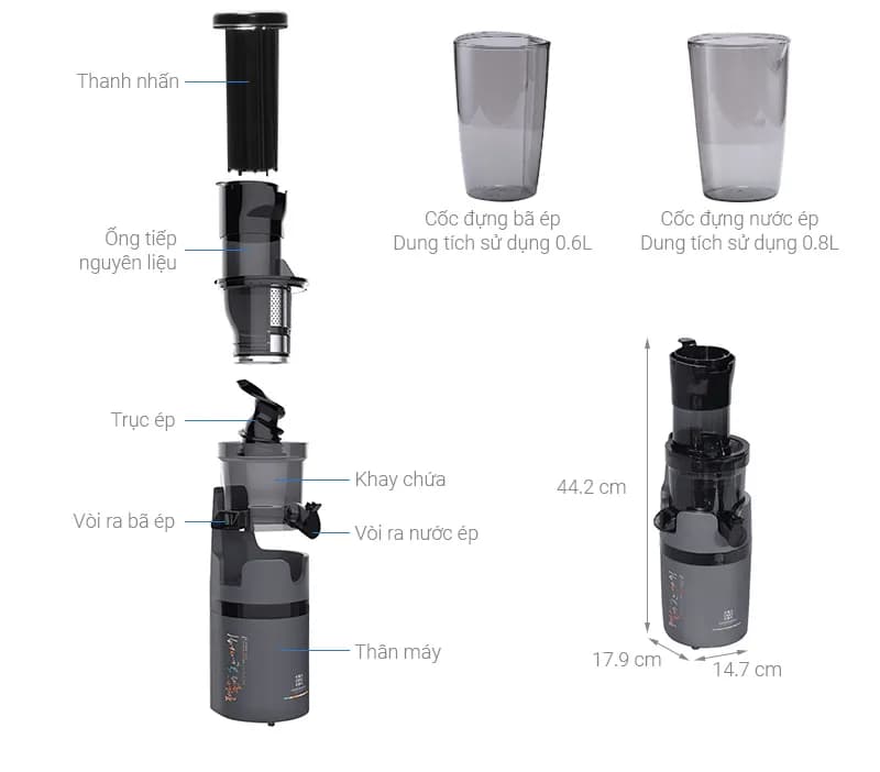 So sánh giá Máy ép chậm Hawonkoo SJH-002-GR - Tìm sản phẩm giá rẻ nhất - Ảnh 11