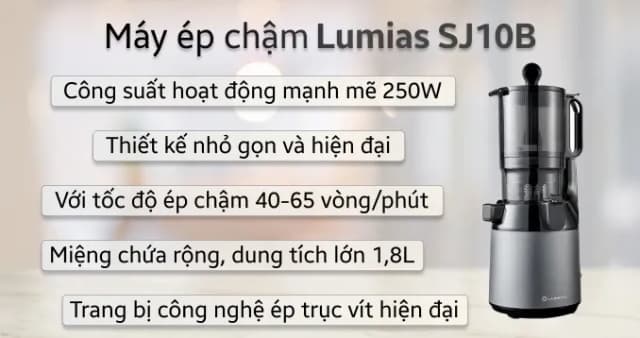 So sánh giá Máy ép chậm LUMIAS SJ10B rẻ nhất? - Ảnh 11