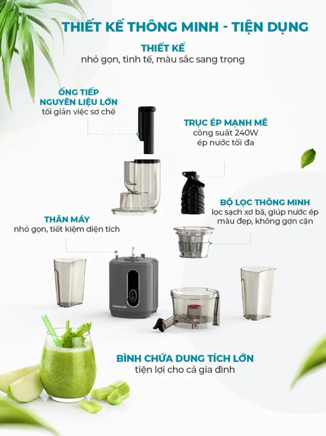 So sánh giá Máy ép chậm Sunhouse SHD5503 rẻ nhất? - Ảnh 16