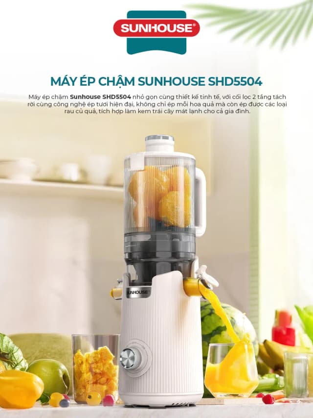 Top 1 so sánh giá Máy ép chậm Sunhouse SHD5504 - Tìm sản phẩm giá rẻ nhất - Ảnh 2