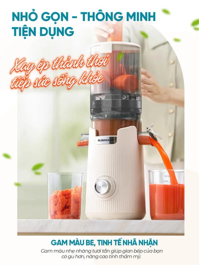 Top 1 so sánh giá Máy ép chậm Sunhouse SHD5504 - Tìm sản phẩm giá rẻ nhất - Ảnh 14