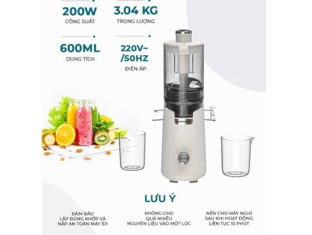 Top 1 so sánh giá Máy ép chậm Sunhouse SHD5504 - Tìm sản phẩm giá rẻ nhất - Ảnh 9