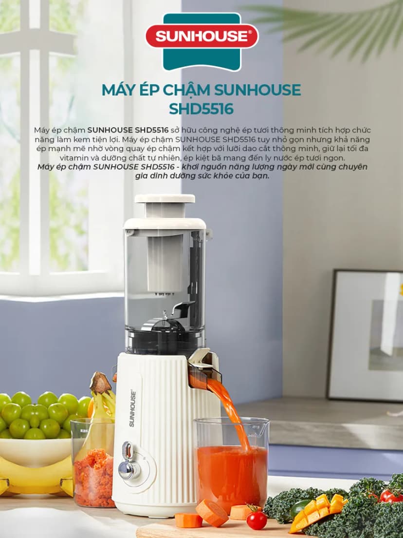 So sánh giá Máy ép chậm Sunhouse SHD5514 - Tìm sản phẩm giá rẻ nhất - Ảnh 13