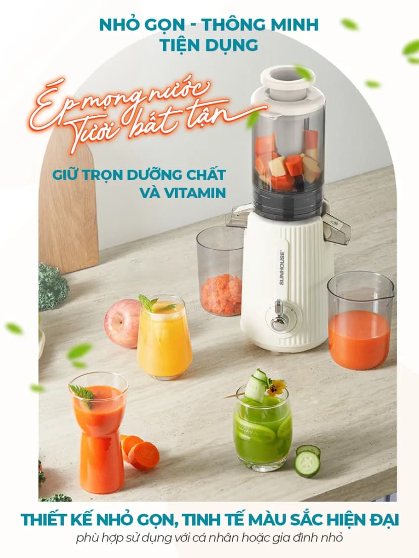 So sánh giá Máy ép chậm Sunhouse SHD5514 - Tìm sản phẩm giá rẻ nhất - Ảnh 4