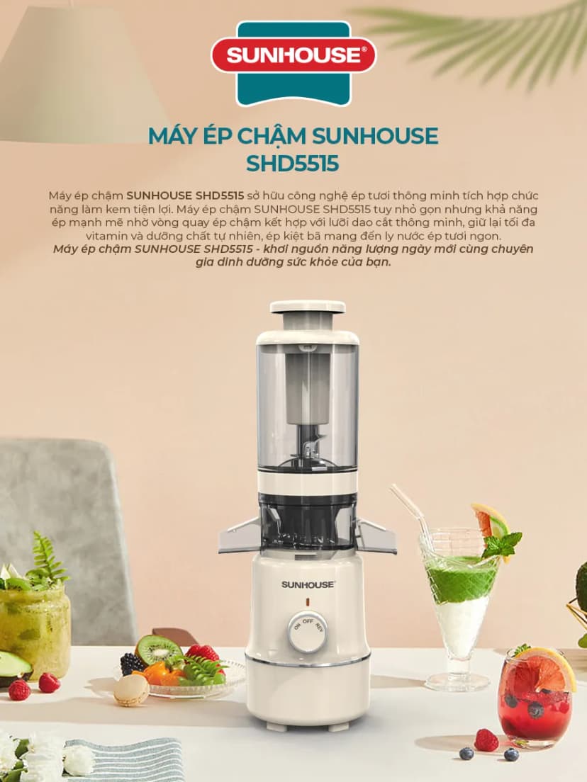 So sánh giá Máy ép chậm Sunhouse SHD5515 - Tìm sản phẩm giá rẻ nhất - Ảnh 3