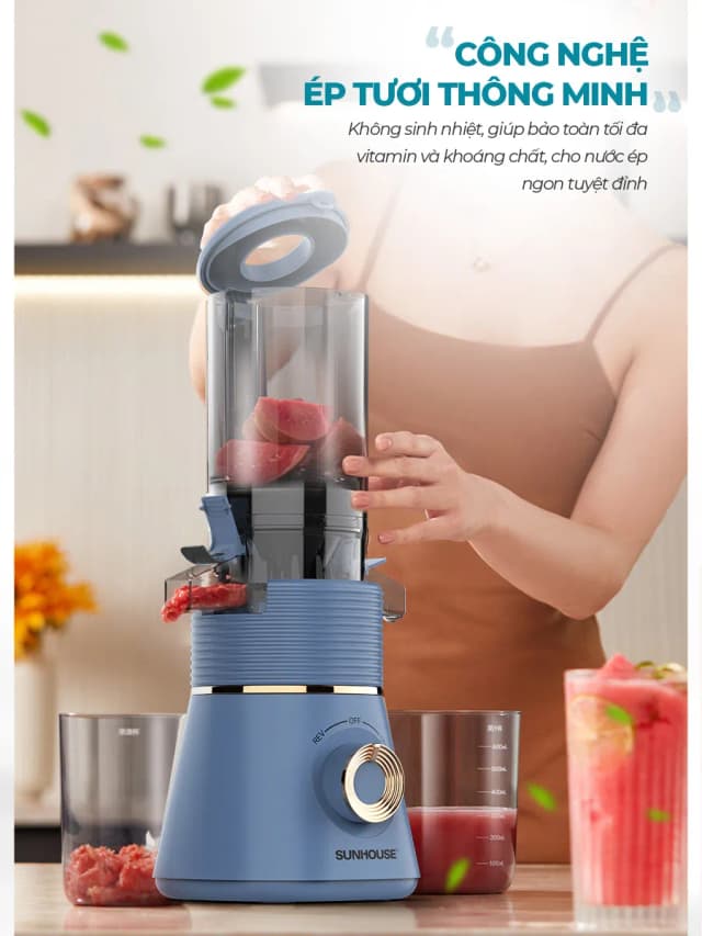 So sánh giá Máy ép chậm Sunhouse SHD5518 rẻ nhất? - Ảnh 4