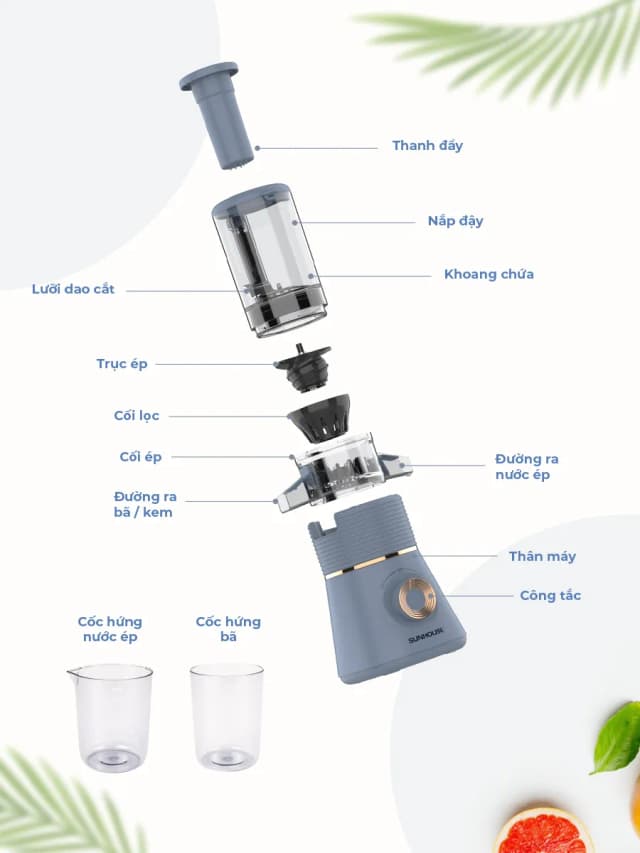 So sánh giá Máy ép chậm Sunhouse SHD5518 rẻ nhất? - Ảnh 9