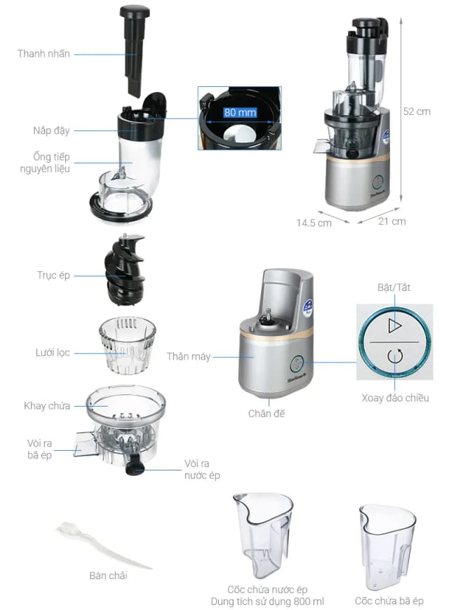 Top 1 so sánh giá Máy ép chậm BlueStone SJB-6558 - Tìm sản phẩm giá rẻ nhất - Ảnh 13