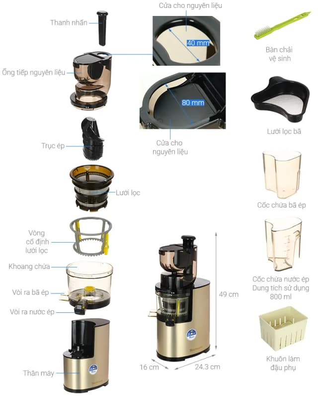 Top 1 so sánh giá Máy ép chậm BlueStone SJB-6578 - Tìm sản phẩm giá rẻ nhất - Ảnh 5