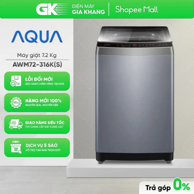 Top 1 so sánh giá Máy giặt Aqua 7.2 kg AWM72-316K(S) - Tìm sản phẩm giá rẻ nhất - Ảnh 7