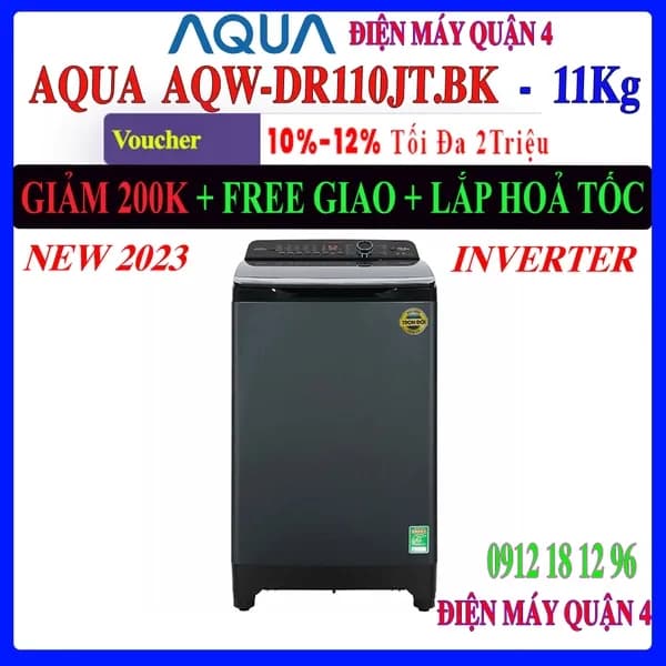 So sánh giá Máy giặt Aqua Inverter 11 kg AQW-DR110JT BK rẻ nhất? - Ảnh 10