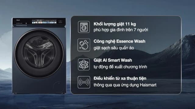 So sánh giá Máy giặt Aqua Inverter 11 kg AW11-B4377U1L(GN) rẻ nhất? - Ảnh 4