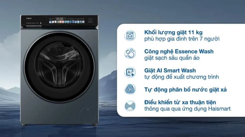 Máy giặt Aqua Inverter 11 kg AW11-BD4377U1L(GN) - Giá rẻ nhất hôm nay - Ảnh 7