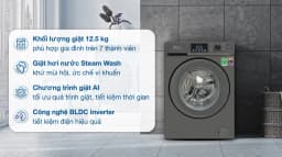 Máy giặt Casper Inverter 12.5 kg WF-D125VGR1 - Giá rẻ nhất hôm nay - Ảnh 4