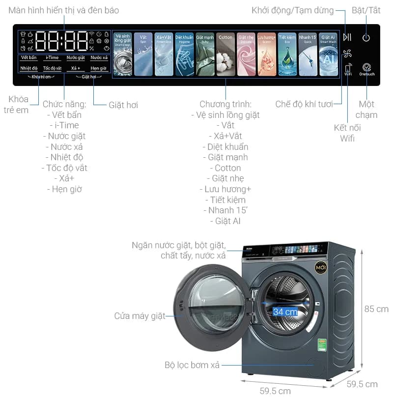 Máy giặt Haier X9 Inverter 11 kg HW110-BD14387GNU1 - Giá rẻ nhất hôm nay - Ảnh 11