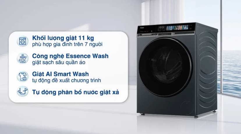 Máy giặt Haier X9 Inverter 11 kg HW110-BD14387GNU1 - Giá rẻ nhất hôm nay - Ảnh 3