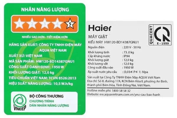 So sánh giá Máy giặt Haier X9 Inverter 12 kg HW120-BD14387GNU1 rẻ nhất? - Ảnh 16