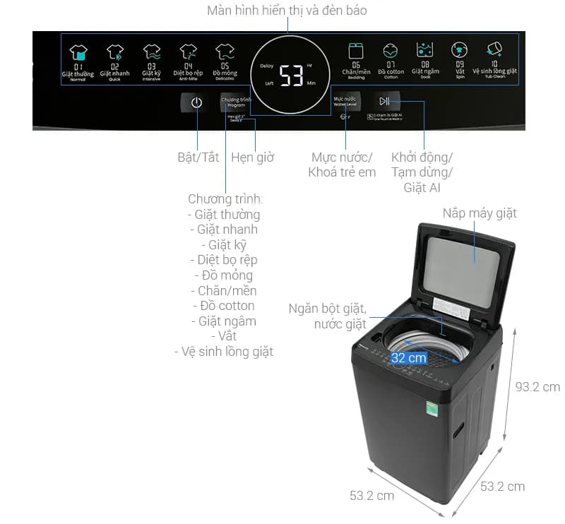 Máy giặt Hisense 8 kg WT80F30 - Giá rẻ nhất hôm nay - Ảnh 19