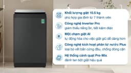 Máy giặt Hisense Inverter 10.5 kg WT105F50 - Giá rẻ nhất hôm nay - Ảnh 12