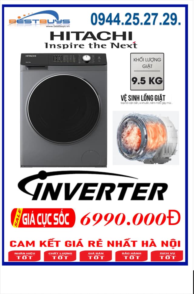 So sánh giá Máy giặt Hitachi Inverter 9.5 kg BD-954HVOS rẻ nhất? - Ảnh 15