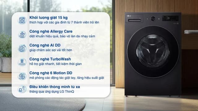 So sánh giá Máy giặt LG AI DD Inverter 15 kg F2515SNTG rẻ nhất? - Ảnh 3
