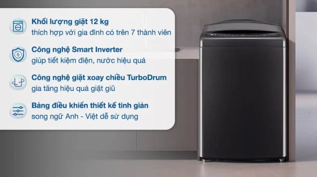 So sánh giá Máy giặt LG TurboDrum Inverter 12 kg T2512VBTB rẻ nhất? - Ảnh 2