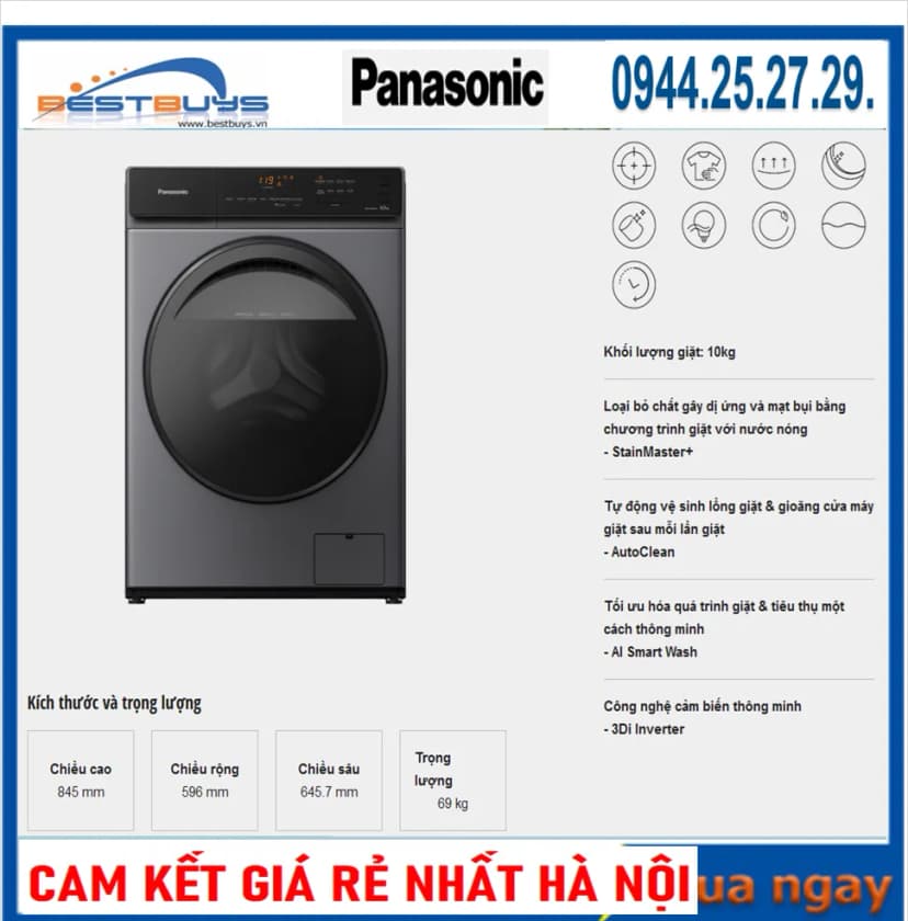 Máy giặt Panasonic Inverter 10 Kg NA-20VDR1BVT - Giá rẻ nhất hôm nay - Ảnh 12