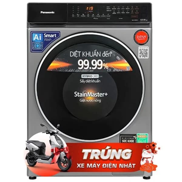 So sánh giá Máy giặt Panasonic Inverter giặt 10.5 kg - sấy tiện ích 2 kg NA-V105FC1LV rẻ nhất? - Ảnh 4