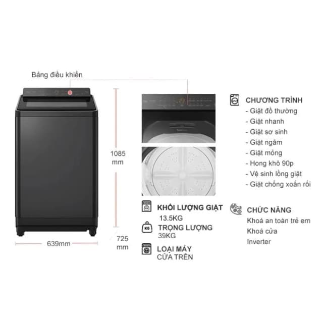 So sánh giá Máy giặt Panasonic Inverter 13.5 kg NA-FD135X3BV rẻ nhất? - Ảnh 11