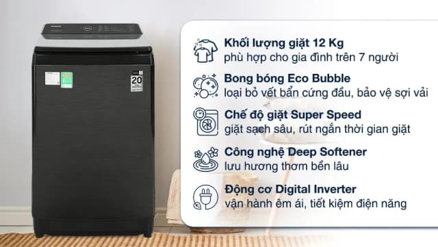 So sánh giá Máy giặt Samsung Inverter 12 kg WA12CG5745BVSV rẻ nhất? - Ảnh 2