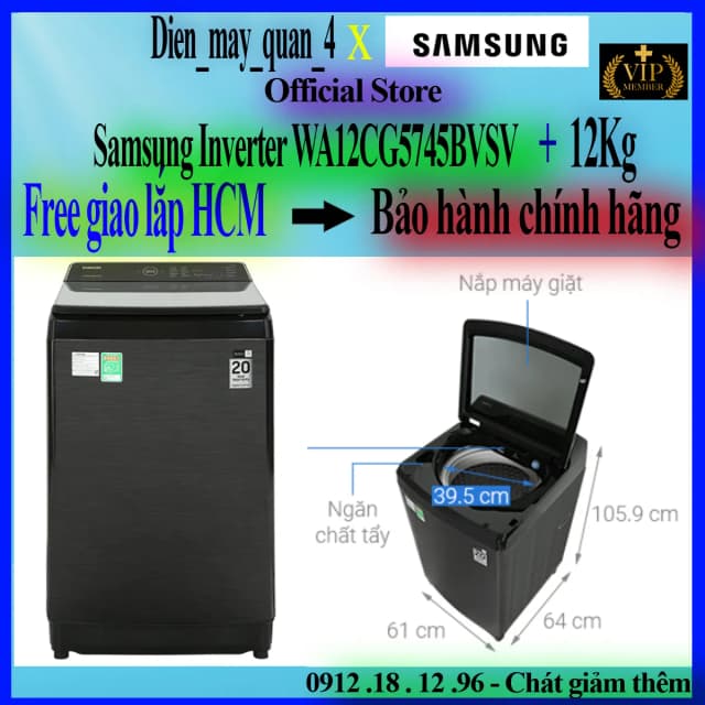 So sánh giá Máy giặt Samsung Inverter 12 kg WA12CG5745BVSV rẻ nhất? - Ảnh 17