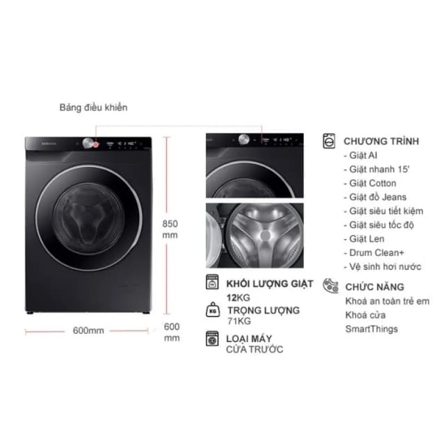 Top 1 so sánh giá Máy giặt Samsung Ecobubble Inverter 12.5 kg WA40F12E4LSV - Tìm sản phẩm giá rẻ nhất - Ảnh 41