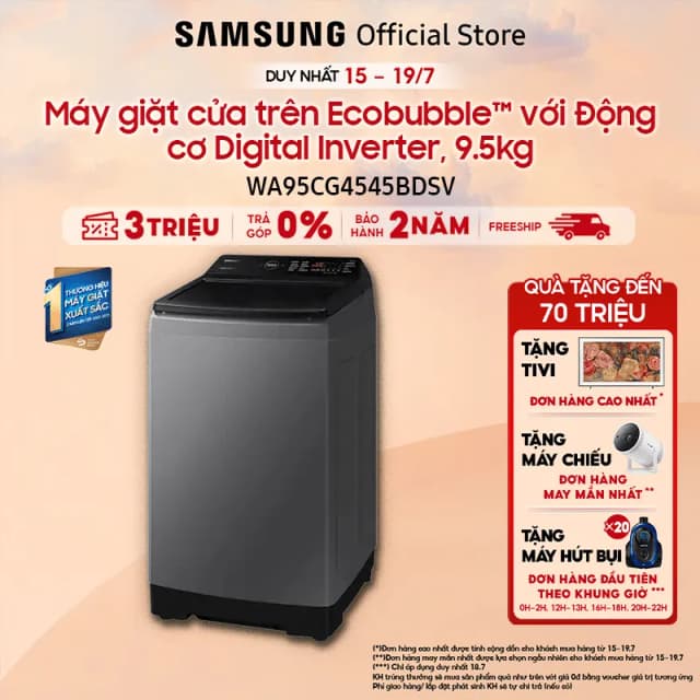 Top 1 so sánh giá Máy giặt Samsung Ecobubble Inverter 12.5 kg WA40F12E4LSV - Tìm sản phẩm giá rẻ nhất - Ảnh 95
